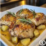 Poulet au citron et pommes de terre au romarin