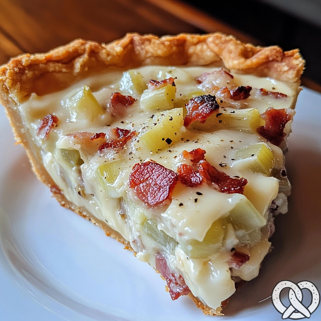 Tarte aux poireaux, bacon et skyr