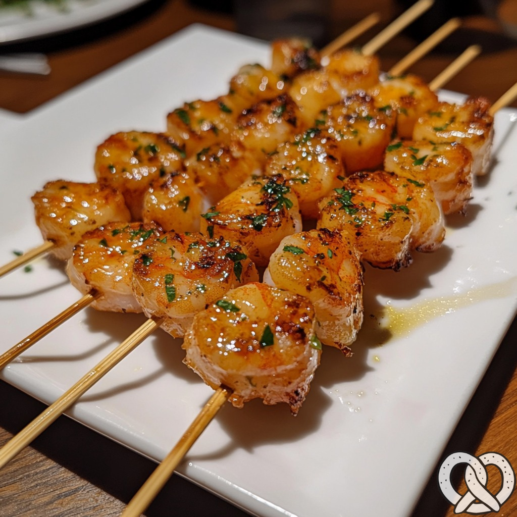 Brochettes de Crevettes Marinées