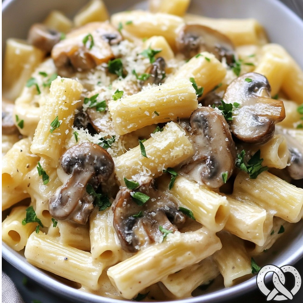 Pâtes crémeuses aux champignons