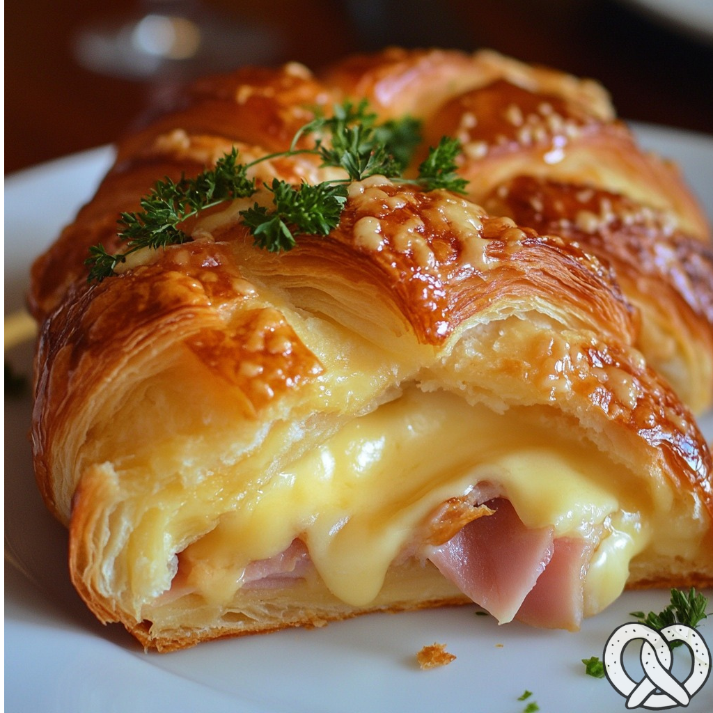 Croissant au jambon et fromage