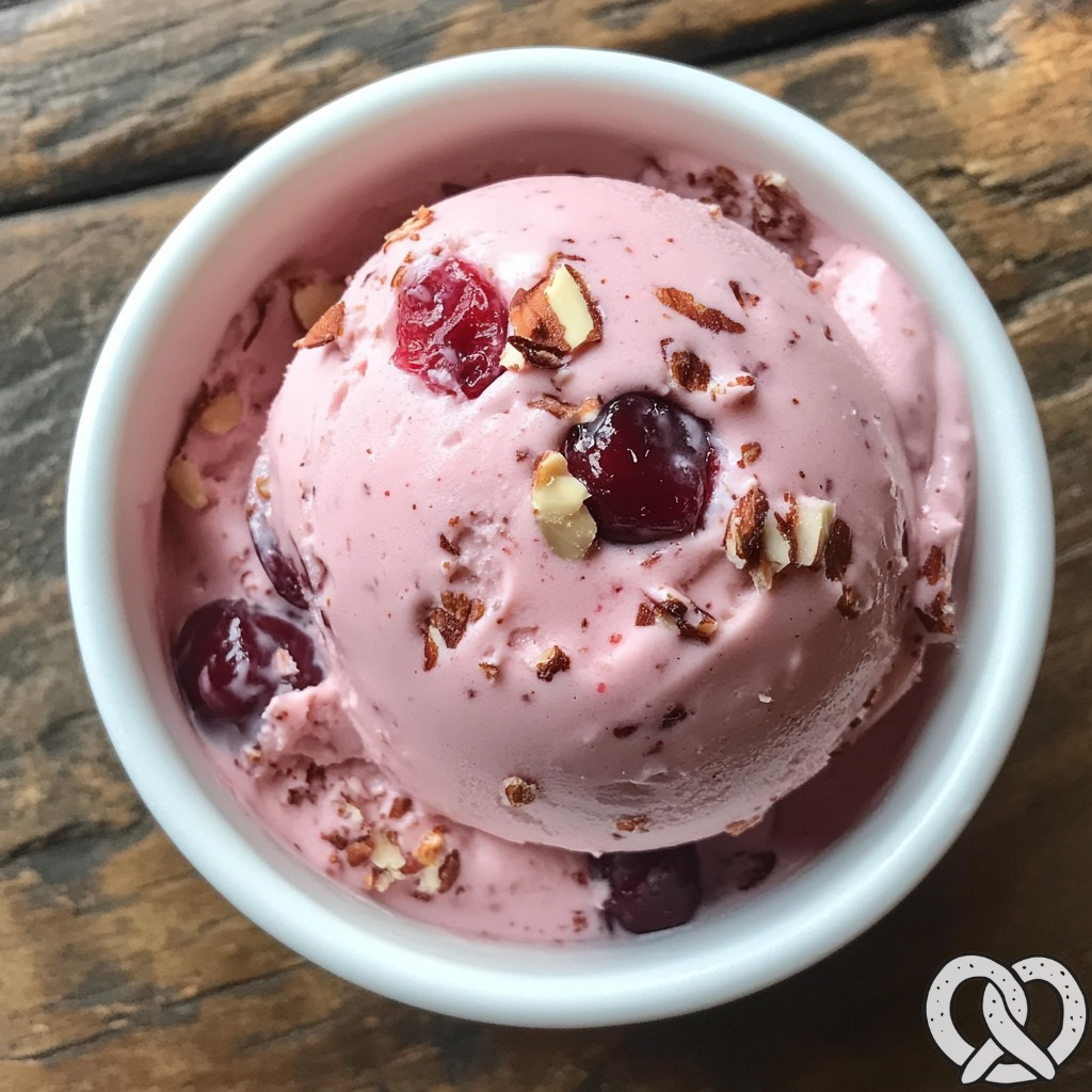 Glace aux cerises et aux amandes avec Amaretto