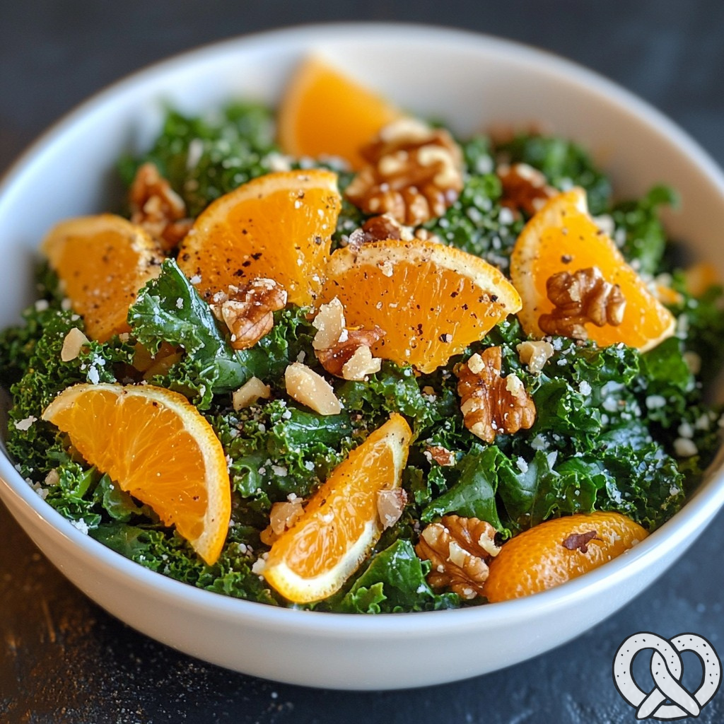 Salade de Chou Frisé et Orange avec Noix Grillées