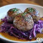 đ Boulettes de viande Ă la sauce citron-basilic avec chou rouge đ„Ź